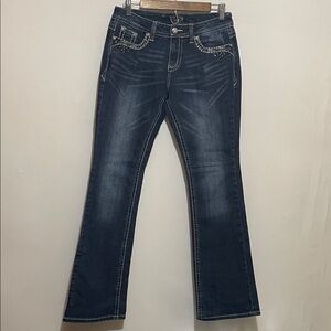 Shyanne Women's Bootcut Mid-Rise Dark Wash Jeans Sz 28